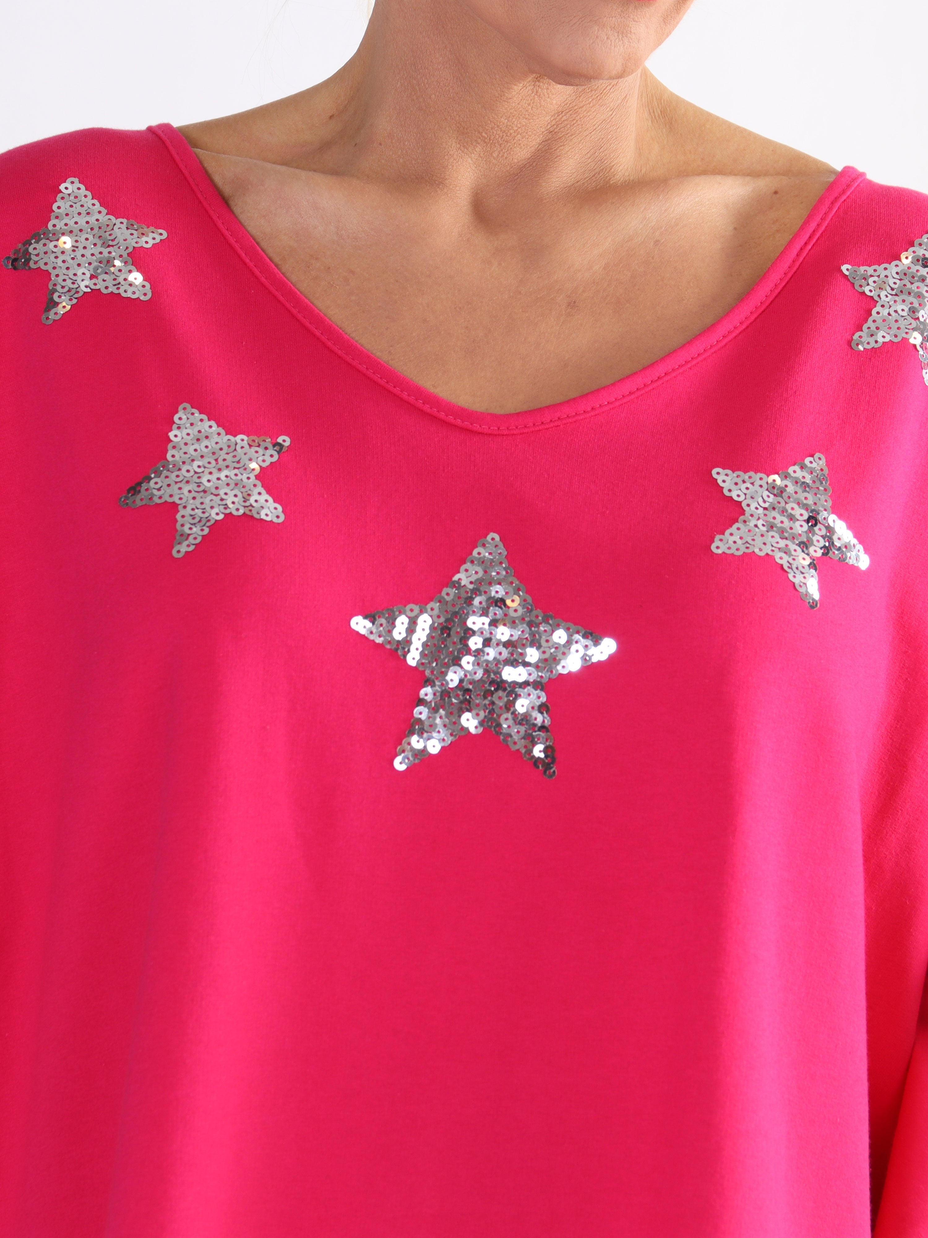 Torino - Plus size klänning med paljettstjärnor